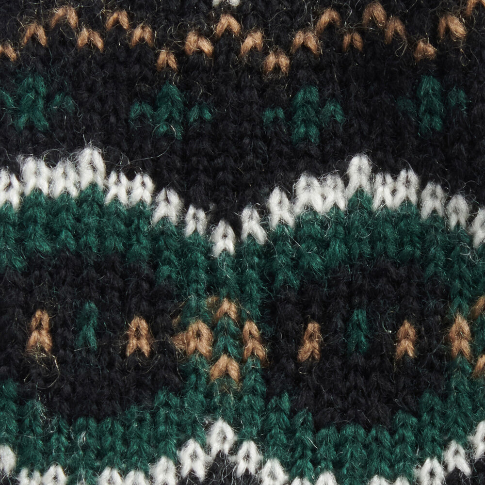 Barbour CASE FAIR ISLE GLOVES Mens Green Loch