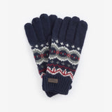Barbour CASE FAIR ISLE GLOVES Mens Blue Granite