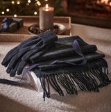 Barbour TARTAN SCARF & GLOVE Gift Set Mens Green Loch Tartan