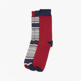 Barbour TARTAN SOCKS Mens 3 Pack Gift Box Blue Granite