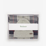 Barbour SWINTON  & GALINGALE Hat & Scarf Gift Set Mens Blue Granite