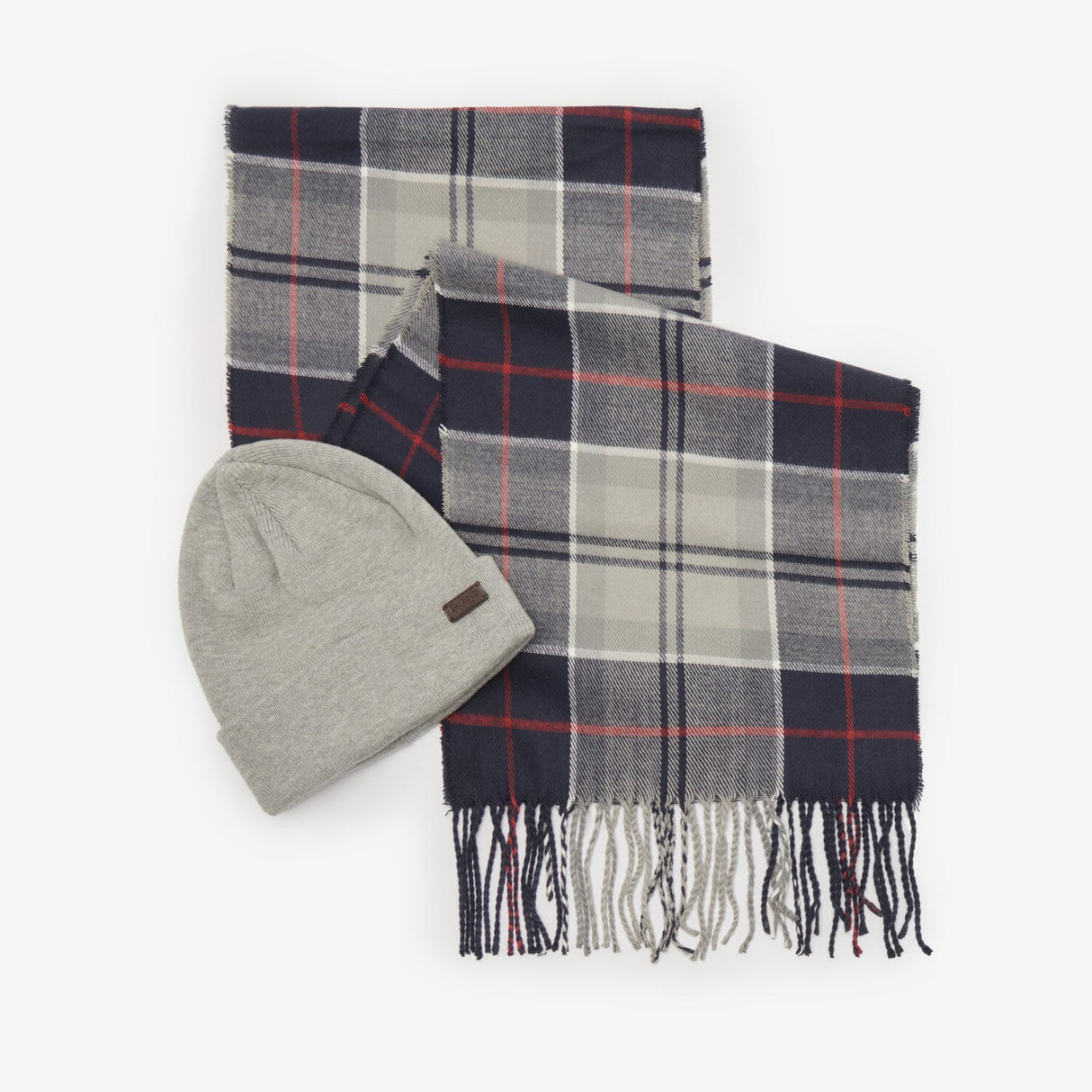 Barbour SWINTON  & GALINGALE Hat & Scarf Gift Set Mens Blue Granite