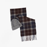 Barbour SWINTON BEANIE & GALINGALE SCARF Mens Gift Set Midnight Oak