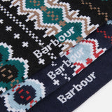 Barbour FAIR ISLE SOCK Mens Gift Box Blue Granite/Green Loch