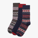 Barbour FAIRISLE Mens Gift Set Cranberry/Black Slate Mix