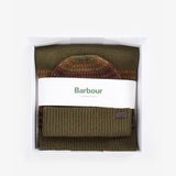 Barbour BRANTON BEANIE & SCARF Gift Set Mens Army Green