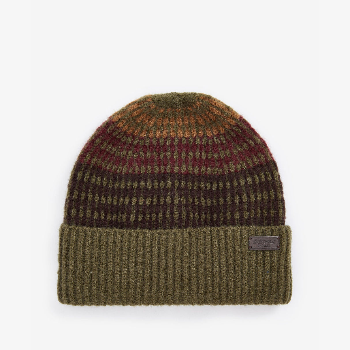 Barbour BRANTON BEANIE & SCARF Gift Set Mens Army Green