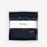 Barbour BRANTON BEANIE & SCARF Gift Set Mens Navy