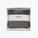 Barbour BRANTON BEANIE & SCARF Mens Gift Set Midnight Oak