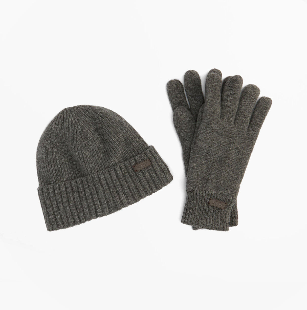 Barbour CARLTON BEANIE & GLOVES Mens Gift Set Grey