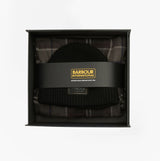 Barbour SWEEPER BEANIE AND SCARF Mens Gift Set Black