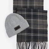 Barbour SWEEPER BEANIE & SCARF Gift Set Mens Grey