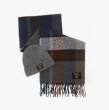 Barbour WESTERDALE BEANIE & SCARF Mens Gift Set Midnight Oak