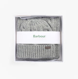 Barbour JESMOND BEANIE AND SCARF Gift Set Mens Mid Grey