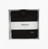 Barbour RAMSIDE BEANIE AND SCARF Mens Gift Set Black