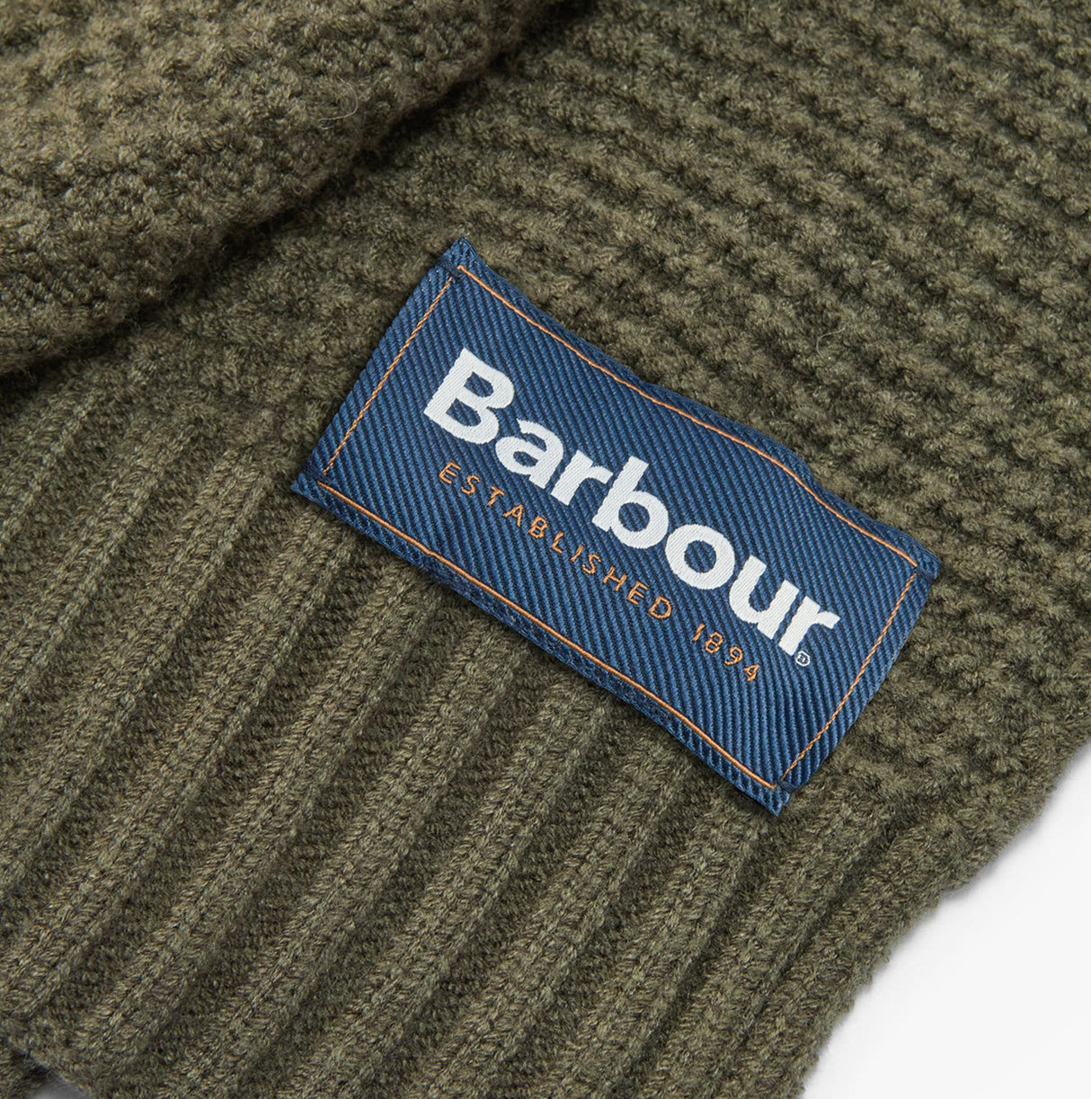 Barbour RAMSIDE BEANIE AND SCARF Mens Gift Set Dark Olive