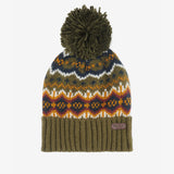 Barbour CASE FAIRISLE Mens Bobble Beanie Olive