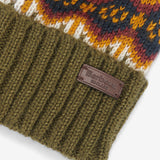 Barbour CASE FAIRISLE Mens Bobble Beanie Olive