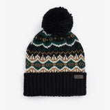 Barbour CASE FAIRISLE Mens Bobble Beanie Green Loch