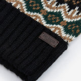 Barbour CASE FAIRISLE Mens Bobble Beanie Green Loch