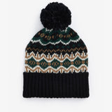 Barbour CASE FAIRISLE Mens Bobble Beanie Green Loch