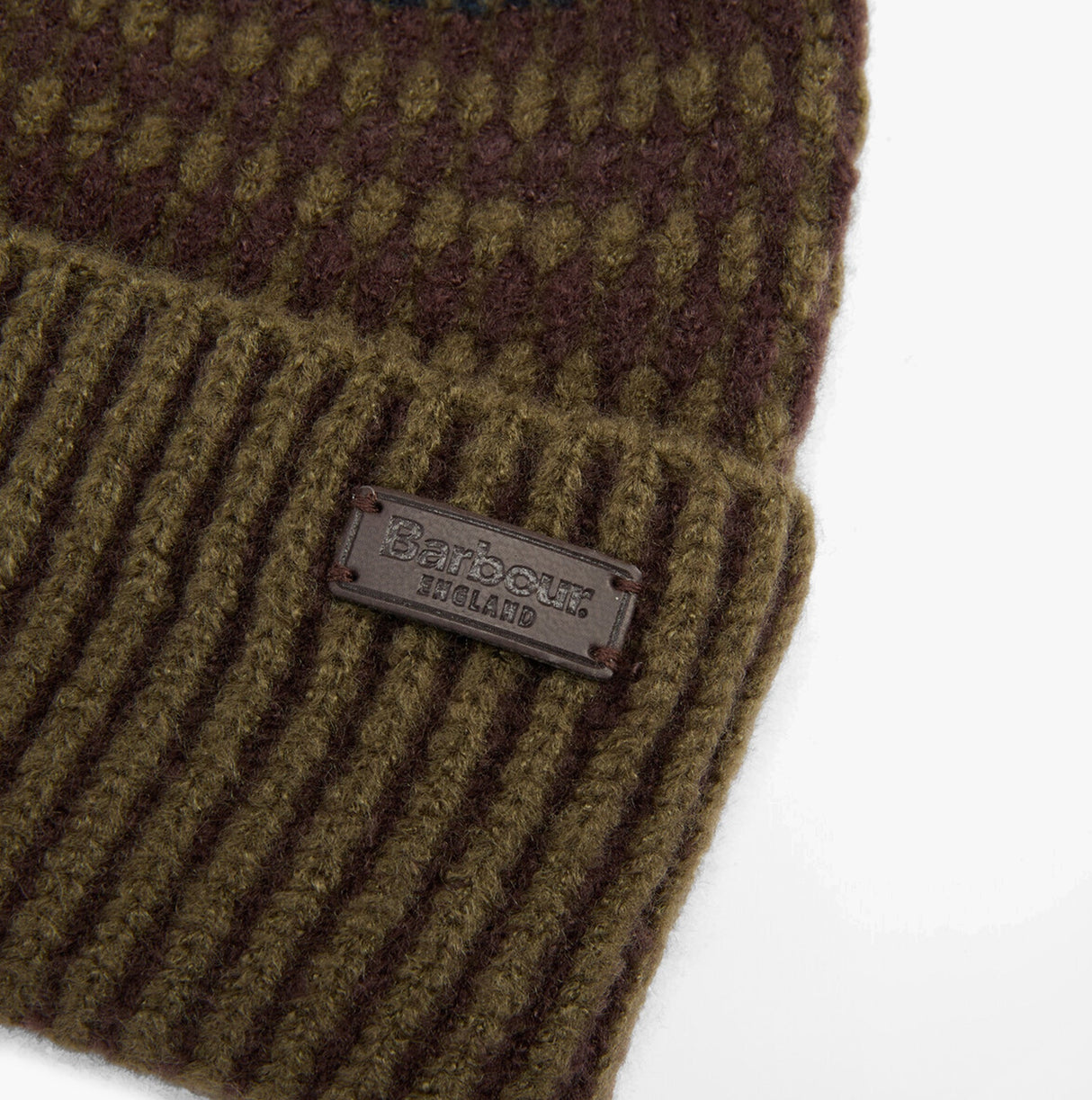 Barbour HARRAY Mens Beanie Olive/Fired Brick