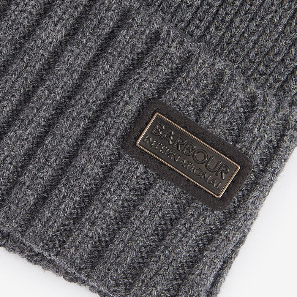 Barbour CHESTER Mens Beanie Charcoal Grey