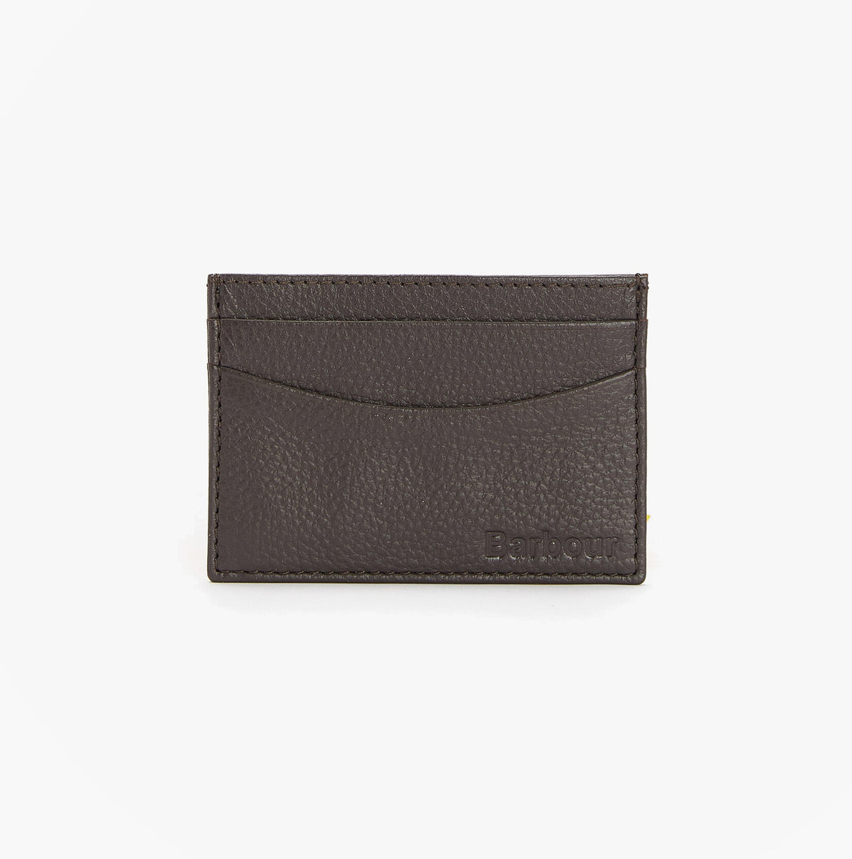 Barbour AMBLE LEATHER Mens Card Holder Dark Brown