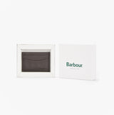 Barbour AMBLE LEATHER Mens Card Holder Dark Brown