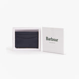 Barbour CHATTON LEATHER Mens Card Holder Navy/Classic