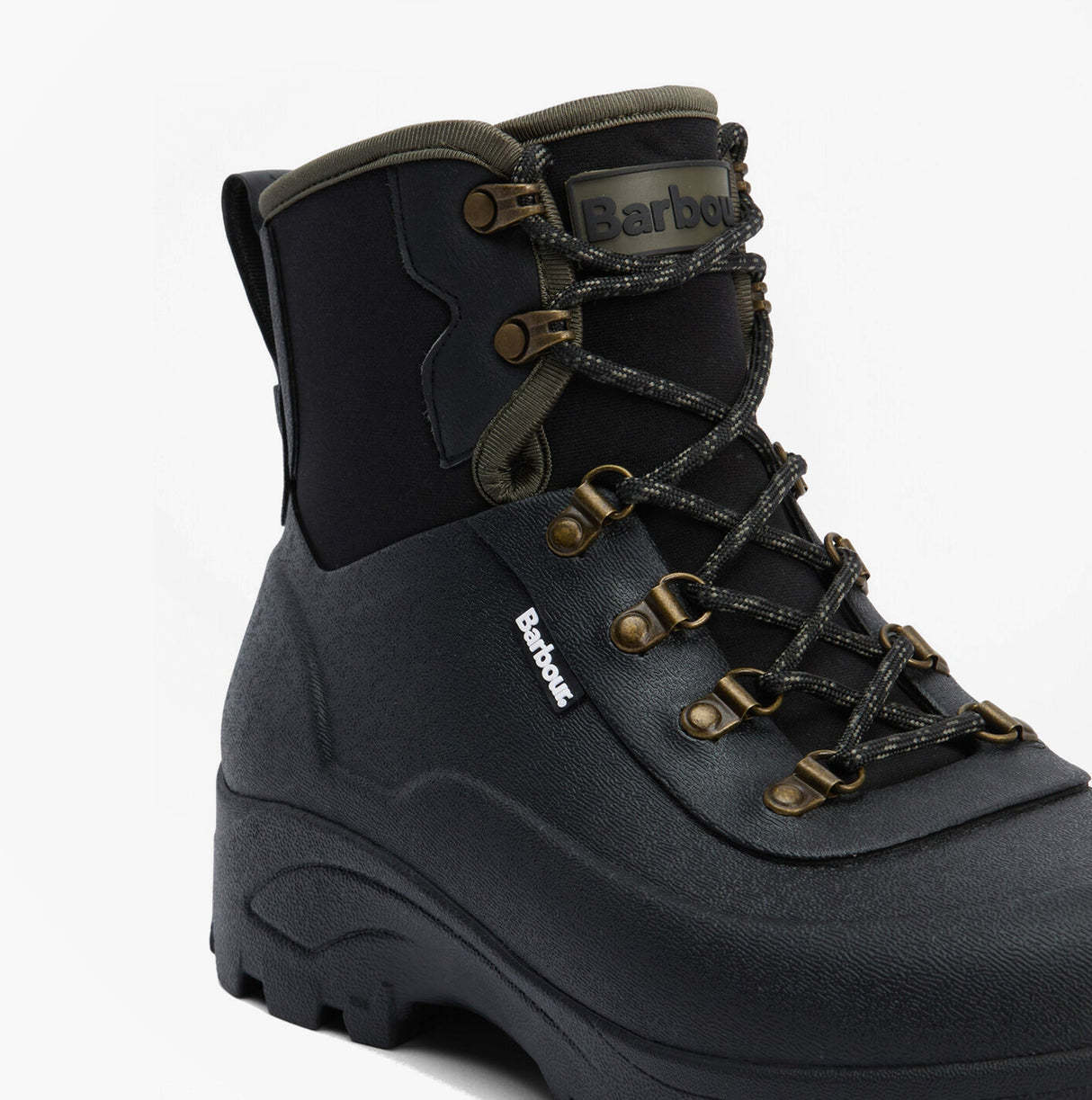 Barbour MARLOW Mens Lace Up Wellies Black