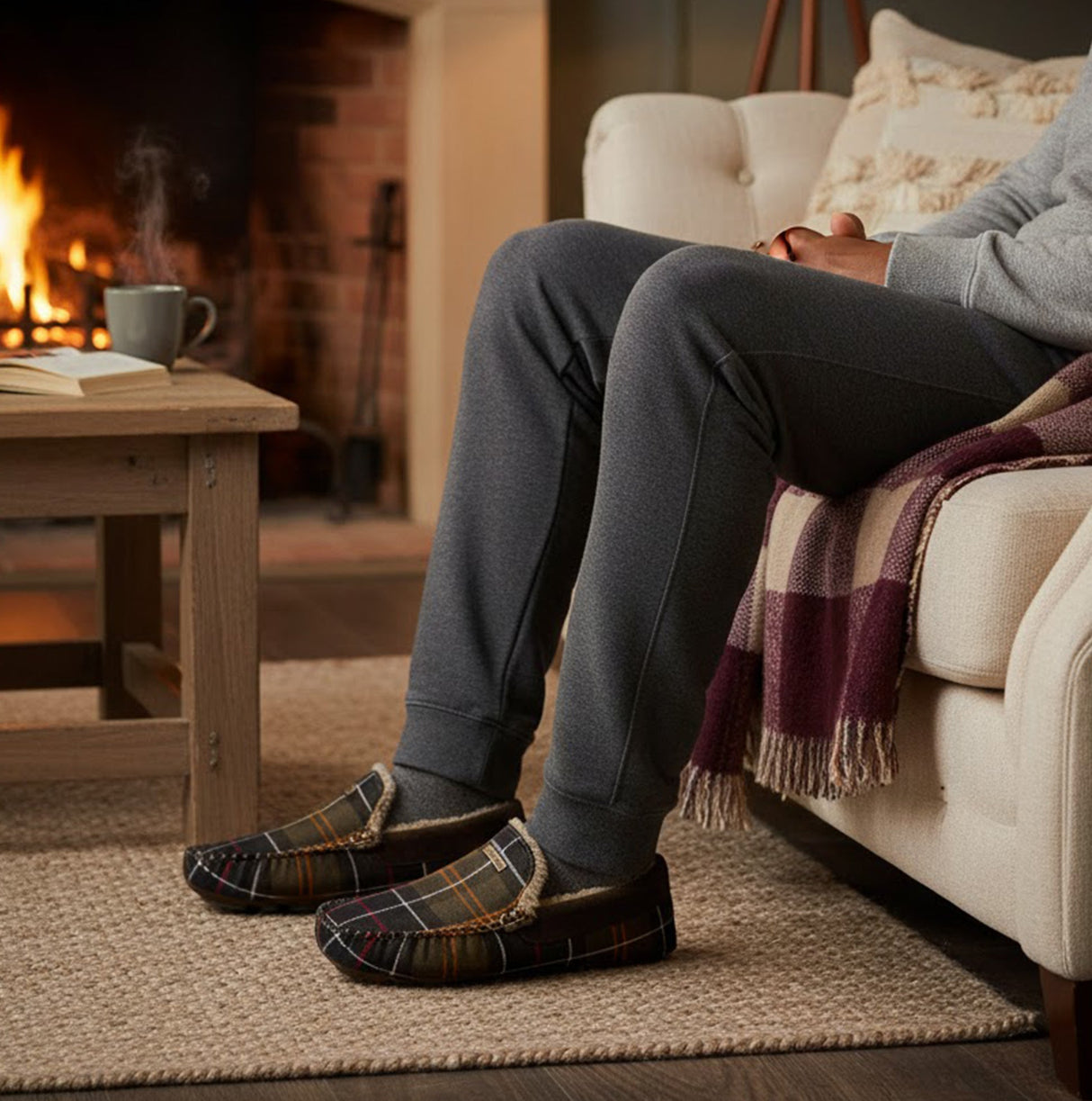 Barbour MONTY Mens Slippers Recycled Classic Tartan