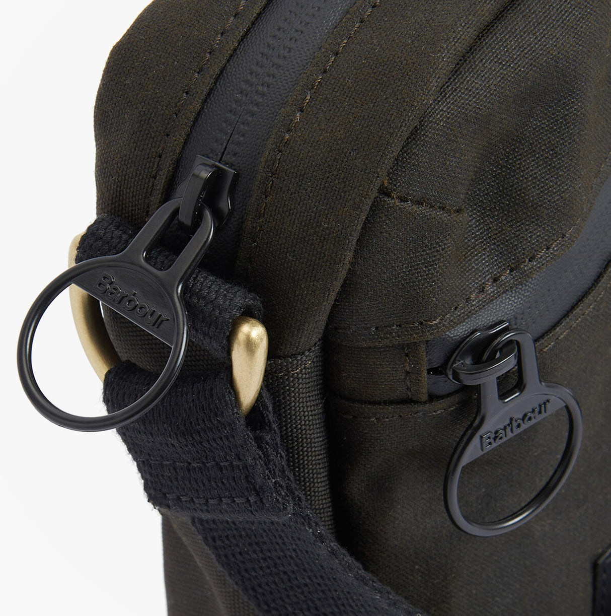 Barbour FIELD WAX Mens Crossbody Bag Olive/Black