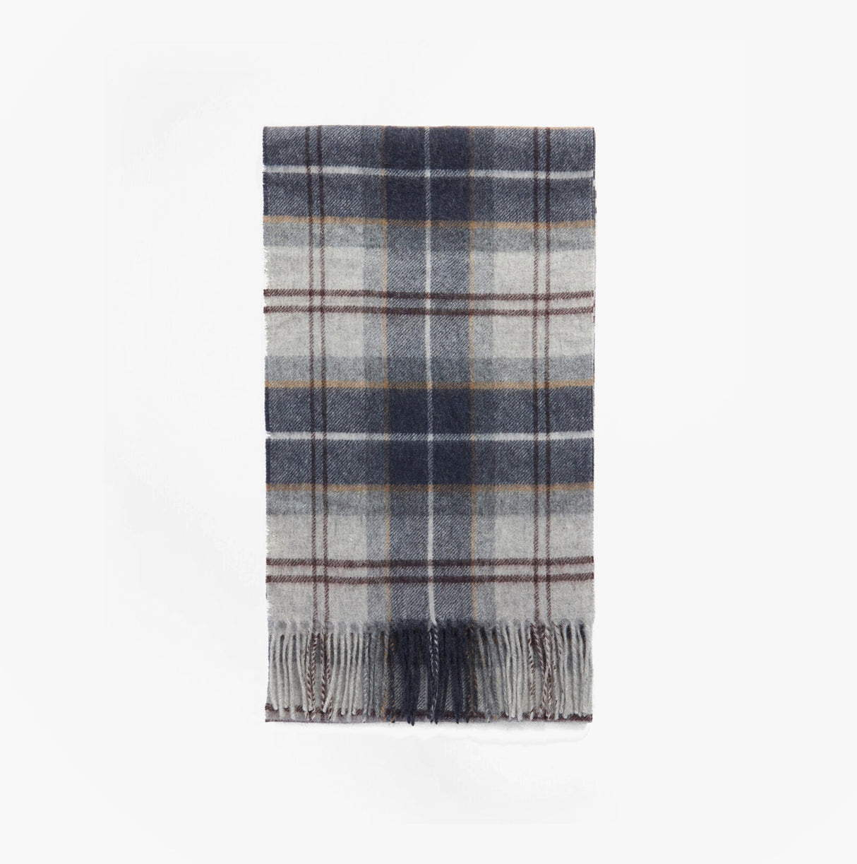 Barbour WOOL CASHMERE TARTAN Mens Winter Grey Midnight