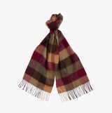 Barbour LAMBSWOOL TATTERSALL Scarf Unisex Adults Tawny Port