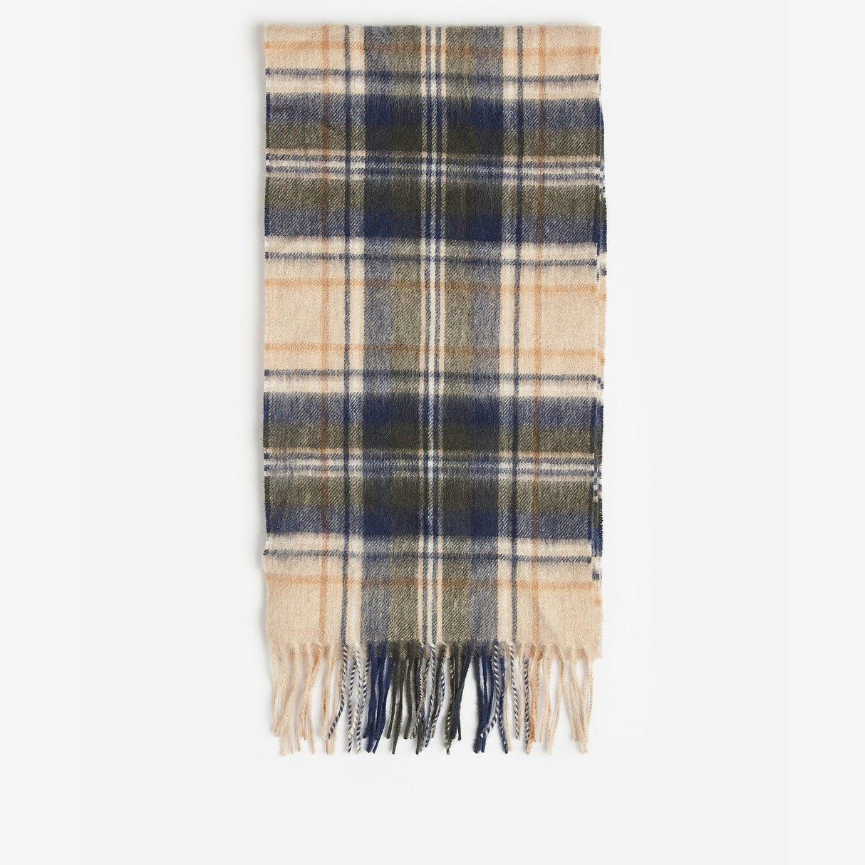 Barbour NEW CHECK Unisex Adults Tartan Scarf Sand Beige Plaid