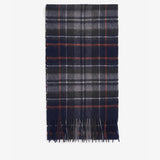 Barbour NEW CHECK Unisex Adults Tartan Scarf Navy/Dark Ginger