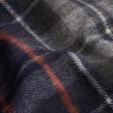 Barbour NEW CHECK Unisex Adults Tartan Scarf Navy/Dark Ginger