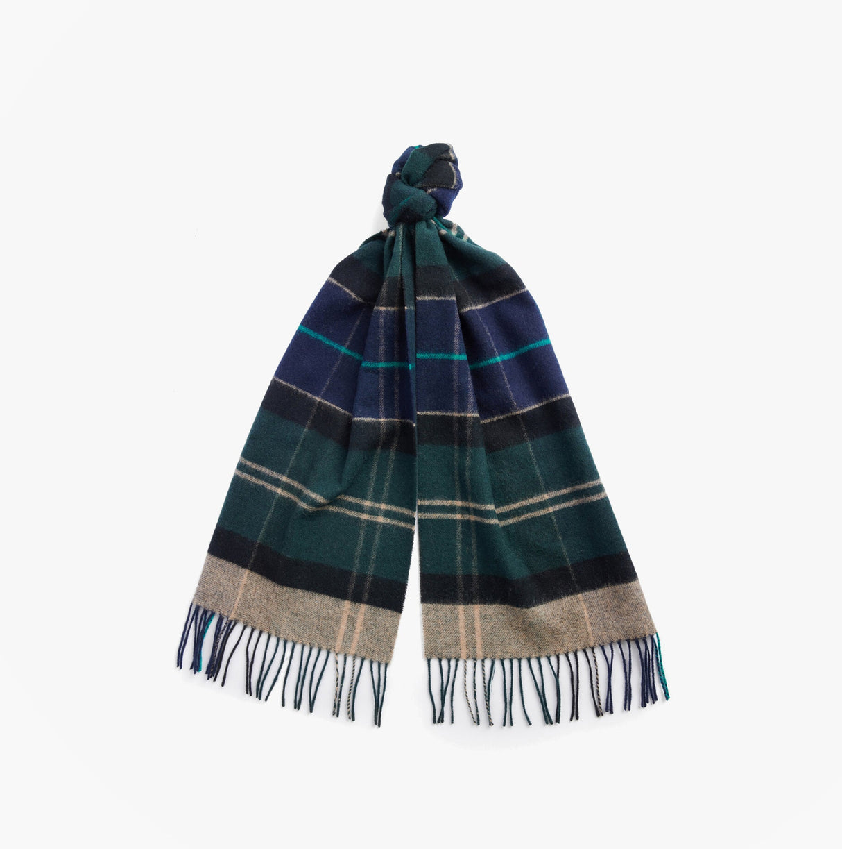 Barbour INVERNESS TARTAN Mens Scarf Green Loch