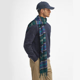Barbour YAXLEY Unisex Adults Tartan Scarf Green Loch