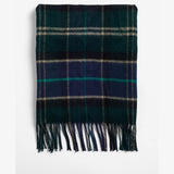 Barbour YAXLEY Unisex Adults Tartan Scarf Green Loch