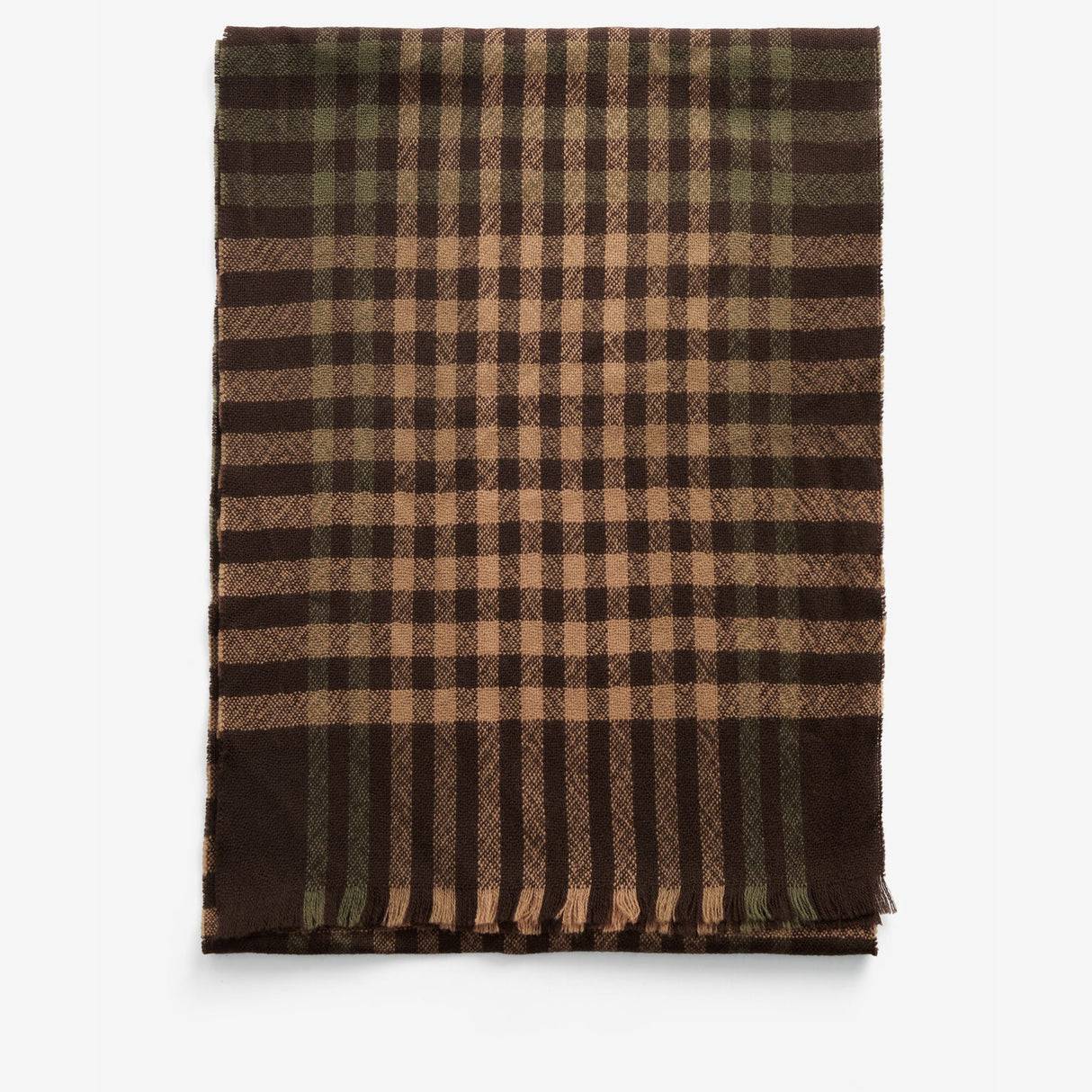 Barbour ASHTON Scarf Unisex Adults Army Green/Port