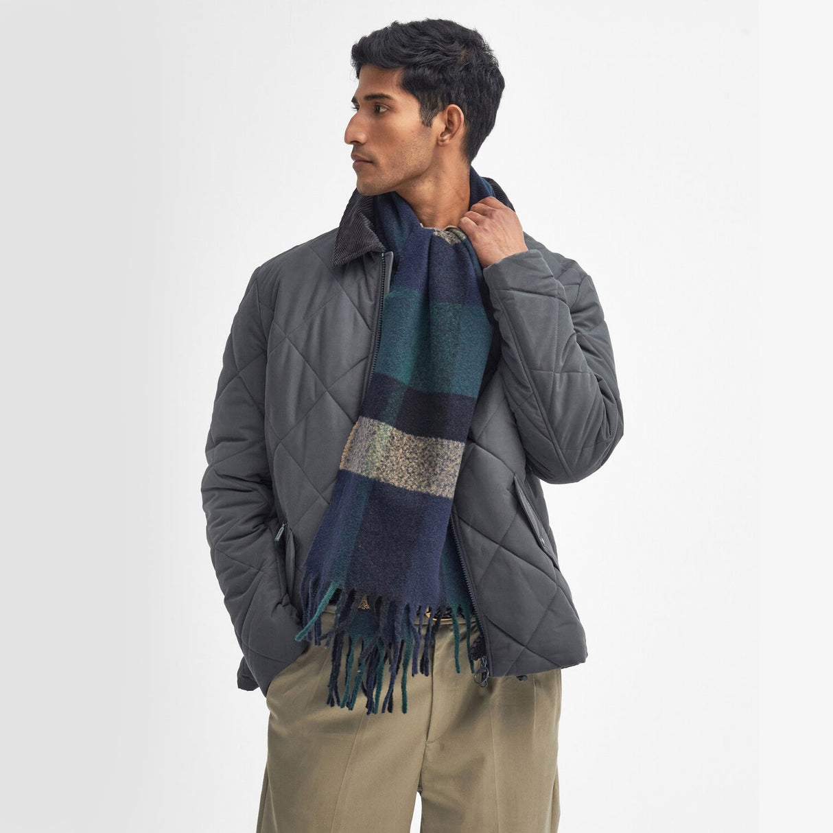 Barbour WESTERDALE Scarf Unisex Adults Green Loch