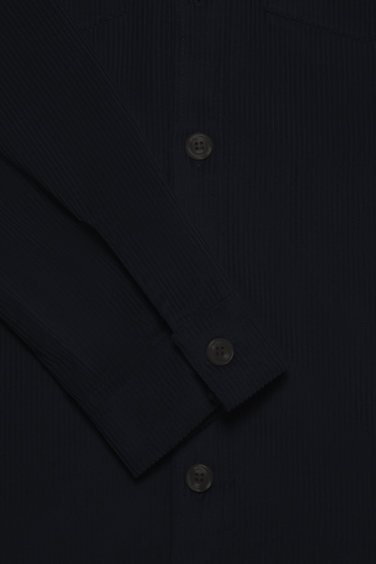 Bart Corduroy Overshirt - Black