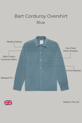 Bart Corduroy Overshirt - Blue
