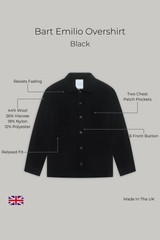 Bart Emilio Overshirt - Black