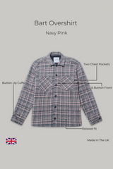 Bart Overshirt - Navy Pink
