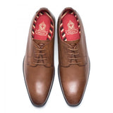 Base London SHILLING Mens Leather Derby Shoes Tan
