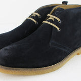 Base London PERRY Mens Burnished Suede Desert Boots Navy