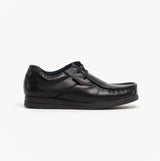 Base London EVENT Mens Leather Moccasin Shoes Black